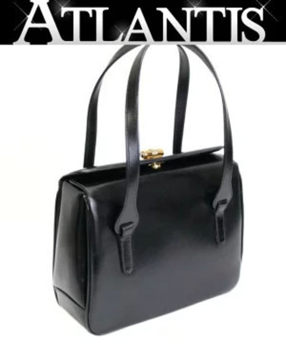 Gucci Turnlock Handbag Leather Black